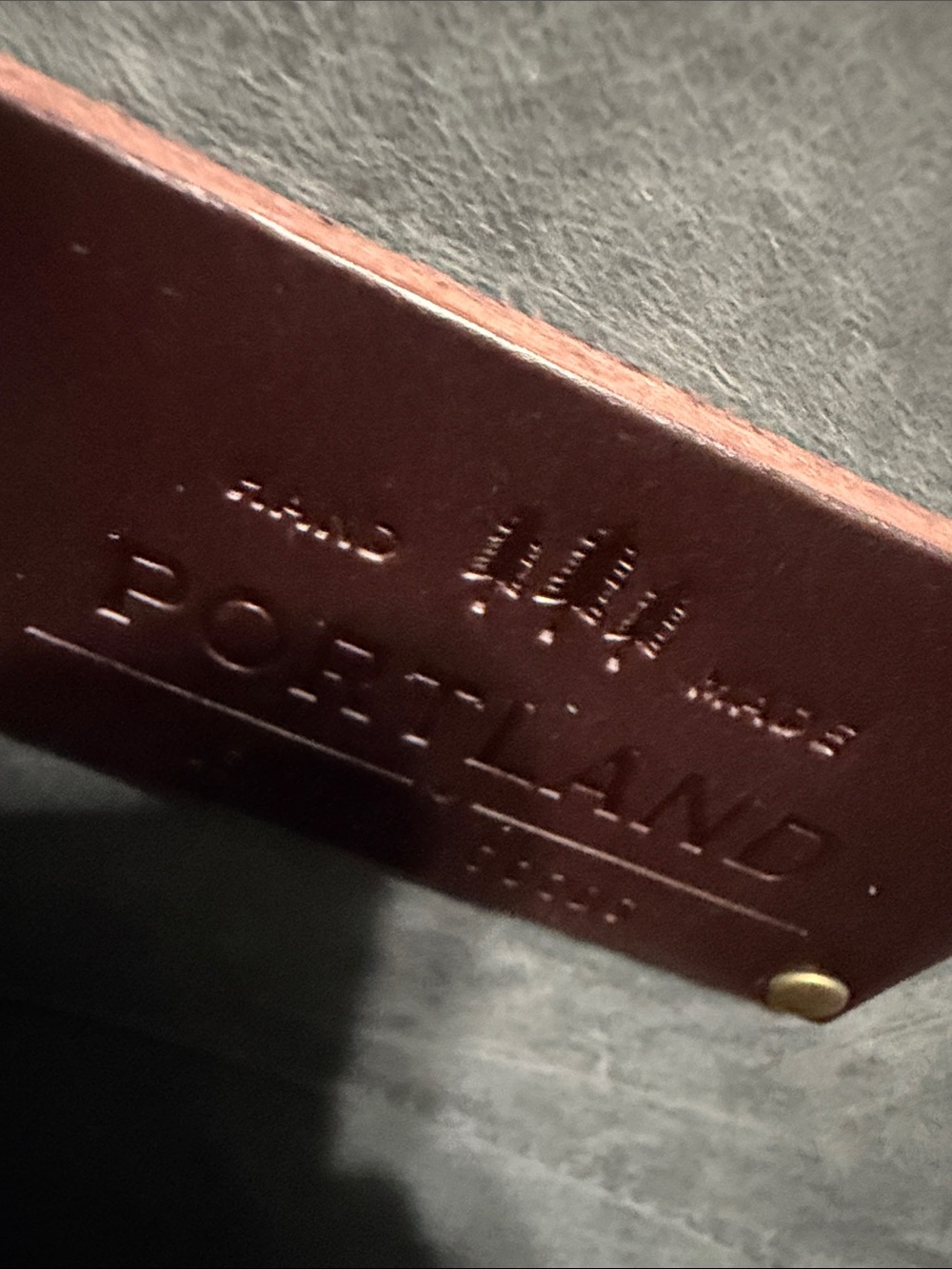 Portland Leather Grey Tote - Picture 3 of 4